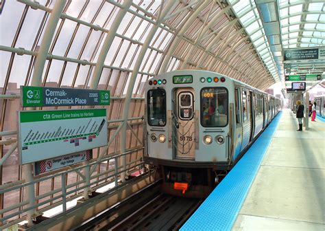 Green Line At Cermak Mccormick Place A Green Line Train Ar Flickr