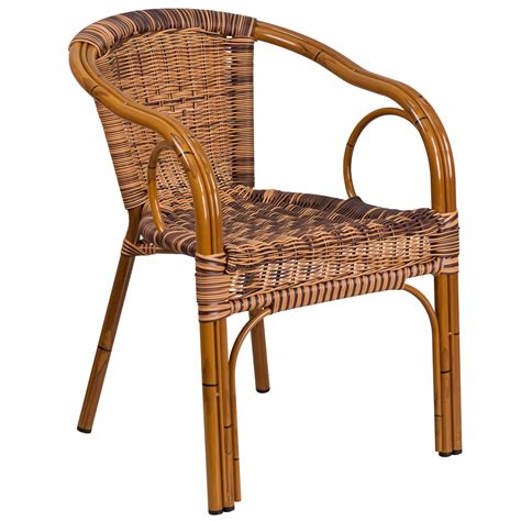These outdoor chairs are available in various colors and packages. Our Cadiz Series Burning Brown Rattan Restaurant Patio ...