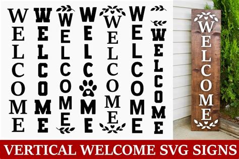 Welcome svg sign, welcome vertical | Pre-Designed Photoshop Graphics