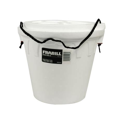 Frabill Fishing Insulated Styrofoam Bait Bucket 8 Quart