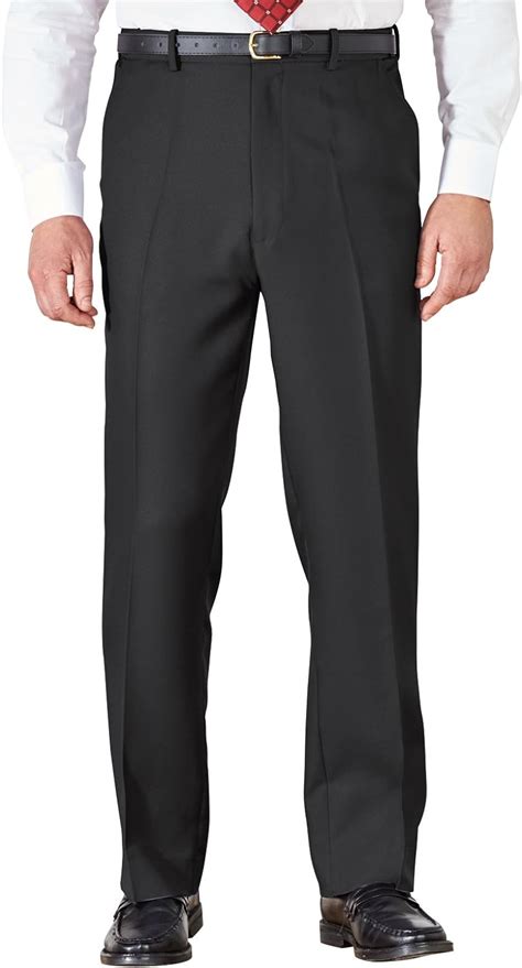 Chums Mens High Rise Poly Twill Trouser Pants With Stretch Waist