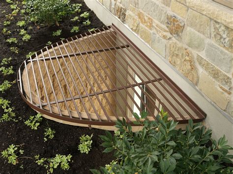 Basement window well covers can be made of acrylic plastic, polycarbonate plastic, or steel. Metal Basement Window Grates | Basement windows, Window ...