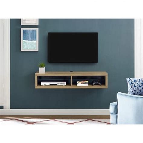The Ascend 60 Wall Mounted Tv Component Shelf Has A Modern Flair With