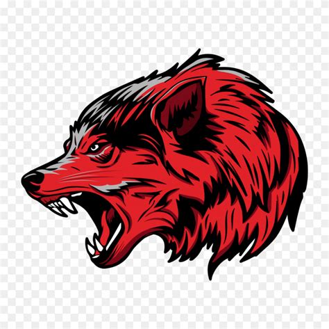Red Wolves Game Logo Clipart Images Westminster Endangered Wolf