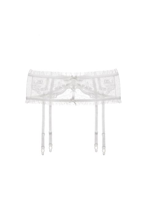 white guipure 3d lace floral garter belt lingerie etsy