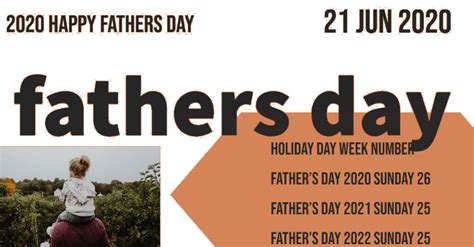 Fathers Day Dates Past Years Happypadreday