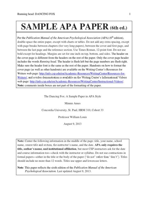 Apa Sample Paper 6th Edition Citation Ellipsis