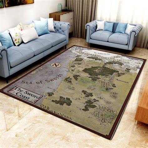 Forgotten Realms The Sword Coast Map Living Room Carpet Kitchen Area