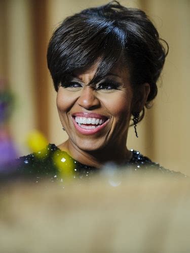 Michelle Obama And Her Hair Celebrating Eight Years Of Bangs Curls