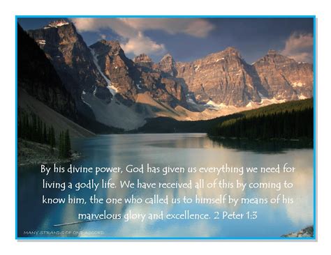 By His Divine Power God Has Given Us Everything We Need For Living A