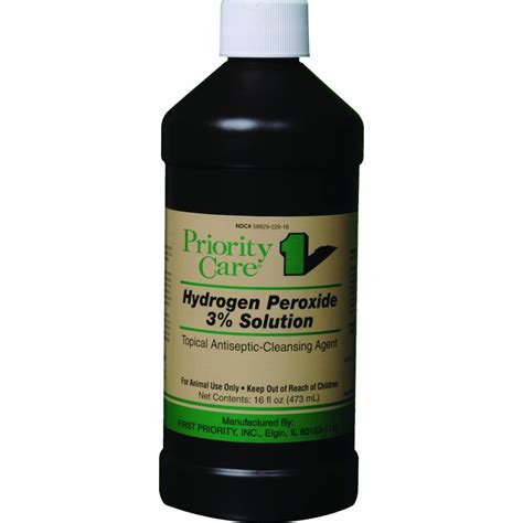 Priority Care Hydrogen Peroxide 3 Solution Horseloverz