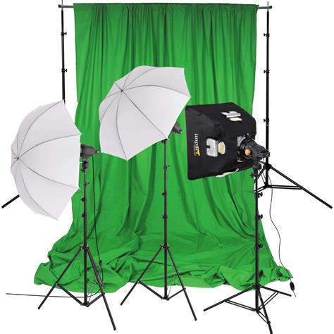 Impact 3 Light Green Screen Kit Ql300 3ki Bandh Photo Video