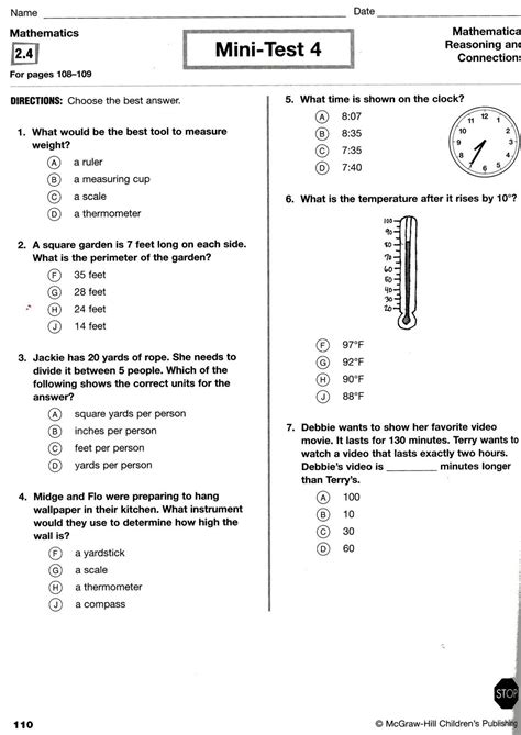 Rd Grade Pssa Math Practice Worksheets Rd Grade Math Worksheets
