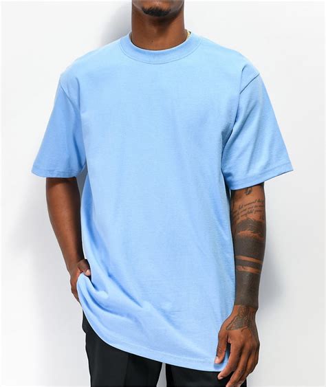Hombre Max Heavy Weight Camiseta Azul Celeste Luzazul Pastel