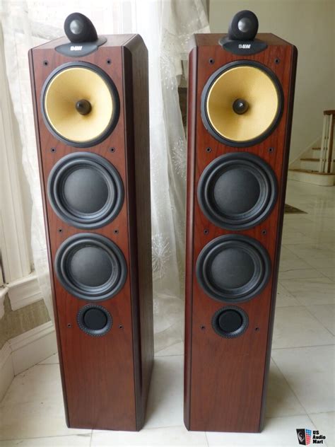 Bowers And Wilkins Bandw Cdm 9nt Red Cherry Speakers Excellent Condition