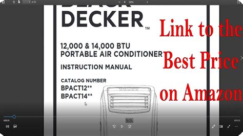 Model number serial number date of purchase product registration contents Black and Decker Portable Air Conditioner Manual - YouTube