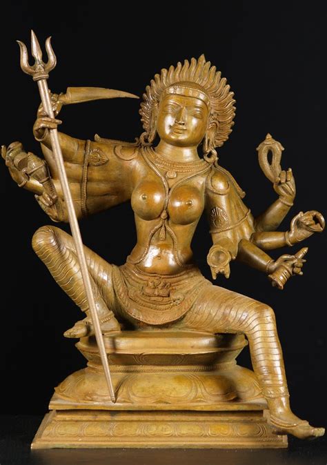 Sold Bronze Trident Kali Statue 15 73b8 Hindu Gods And Buddha Statues