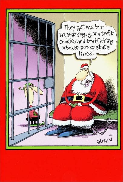 nobleworks santa in jail funny humorous christmas card