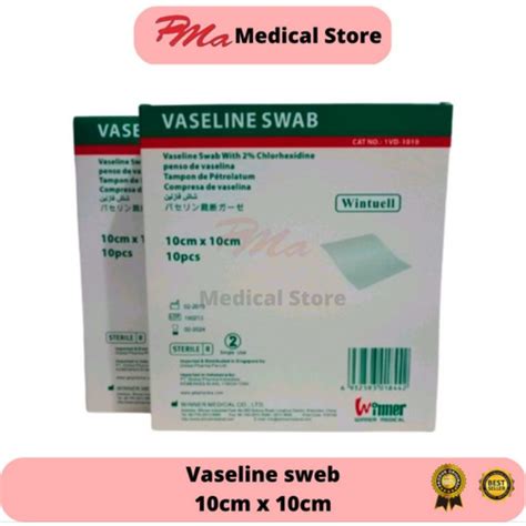 Jual Vaseline Swab Cm X Cm Isi Lembar Shopee Indonesia