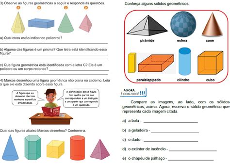 Atividades Com Figuras Geométricas Espaciais 3 Ano Fundamental