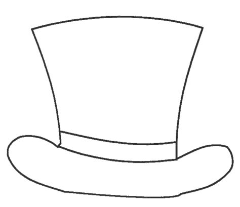 Top Hat Outline Clipart Clipart Suggest