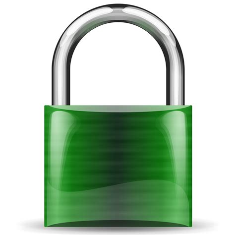 Green Key Cartoon Padlock Lock Free Color Keys Lock Clip