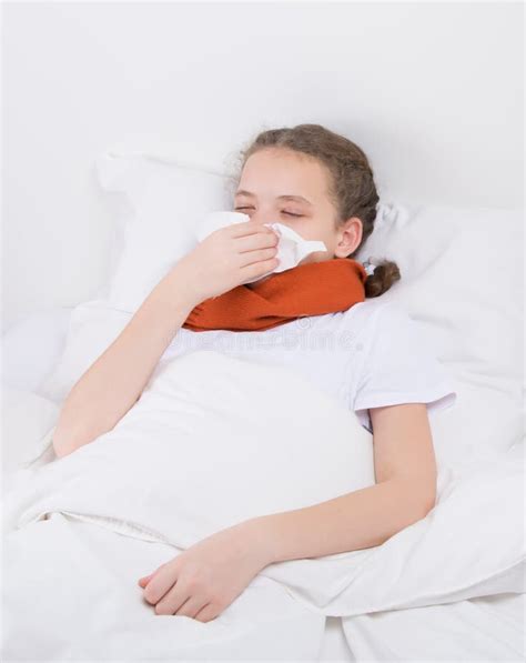 Child With Sore Throat Stock Image Image Of Hurt Holding 8962311