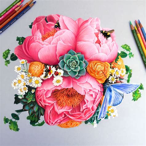 22 Year Old Artist Creates Hyper Realistic Pencil Drawings Bursting With Color