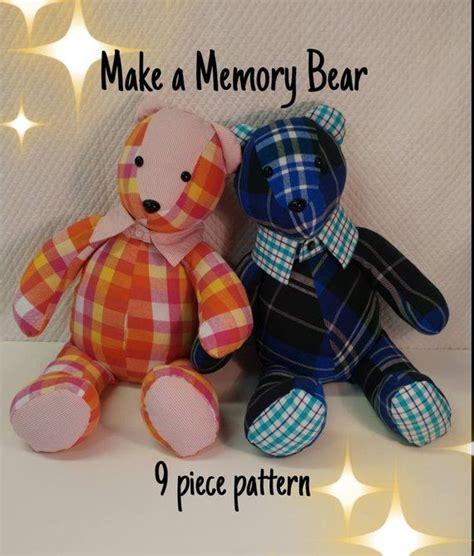 And memory bear doesn't have to be made from the clothing of someone who has passed away. Memory Bear Pattern (9 piece pattern) | Memory bears ...