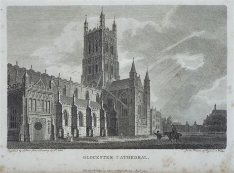 Antique Prints Of Gloucester Cathedral