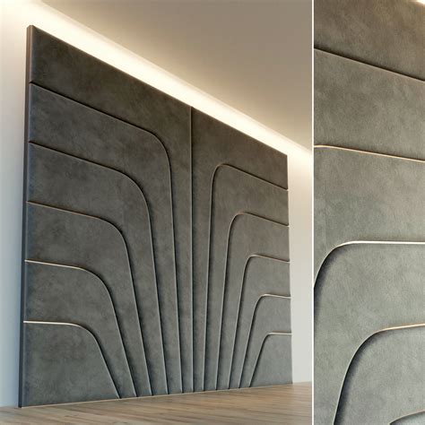 Soft Wall Panel Decorative 45 3D Asset CGTrader