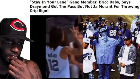 Crip Gang Member Checks Ja Morant Stay In Your Lane For Throwing Up