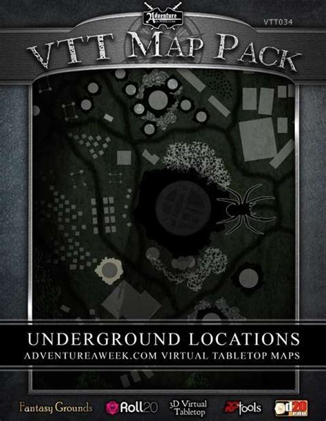 Vtt Map Pack Underground Locations Aaw Games Vtt Map Packs