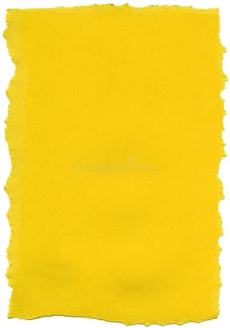 Yellow Fiber Paper Torn Edges Stock Photo Image Of Isolated Macro