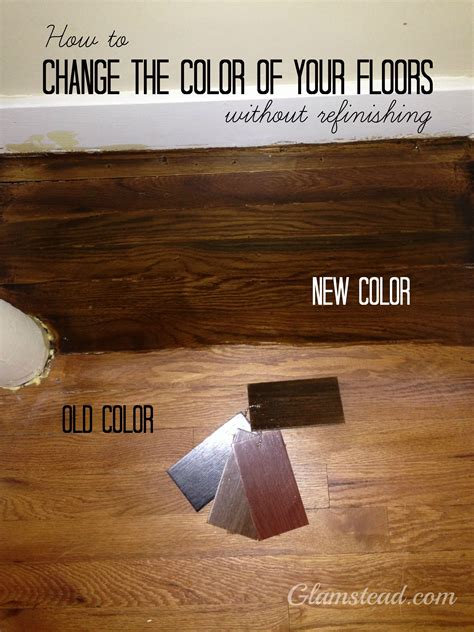 If you decide you want your painted wood floors to be the same color as ours, snap a pic of the label on the top of the paint can shown above, and take that to your paint store. Changing the Floor Color (Without Refinishing) | Home DIY ...