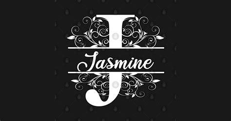 Personalized Name Monogram J Jasmine Letter J White Letter J