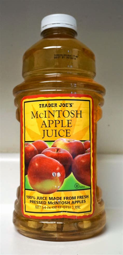 Divide the juice between two glasses. Exploring Trader Joe's: Trader Joe's McIntosh Apple Juice