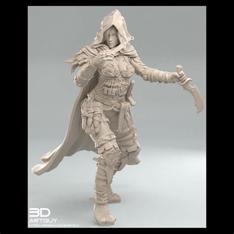 Pinup Female Human Assassin Rogue Sneaking PC Or NPC 28mm Etsy Canada