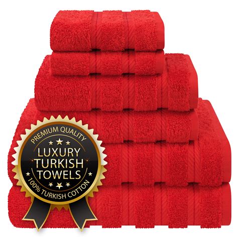 American Soft Linen 6 Piece Premium Bath Towel Set 100 Turkish Cotton