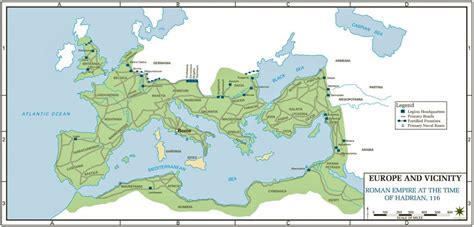 Map Of The Roman Empire Ad 117 Usma For Roman Empire Map For Kids
