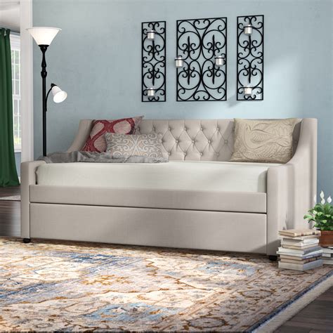 Lark Manor Analily Upholstered Daybed With Trundle Reviews Wayfair