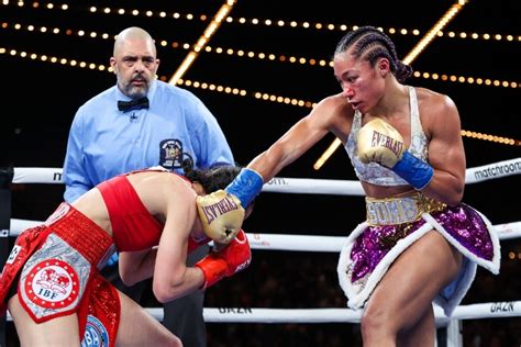 Photos Alycia Baumgardner Beats Elhem Mekhaled In Tough Fight Becomes Undisputed Boxing News