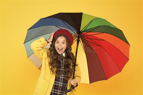 Bright Umbrella Have Fun Positivity Concept Rainy Day Fun Happy