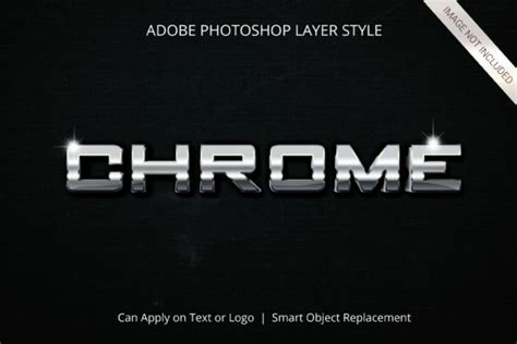 Photoshop Metallic Chrome Layer Style Graphic By Anomalibisu