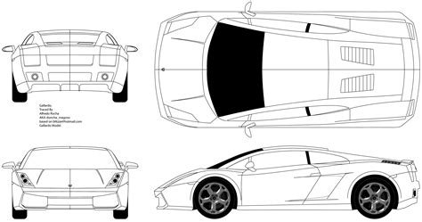 See more ideas about blueprints, car drawings, blueprint drawing. 2003 Lamborghini Gallardo Coupe blueprints free - Outlines