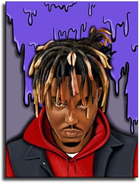 Drawing Juice Wrld Cartoon Canvas Art Poster And Wall Art Picture Print