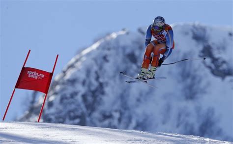 Norways Svindal Goes Airborne In A Training Session For The Mens