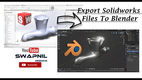 Export Solidworks Files To Blender Youtube