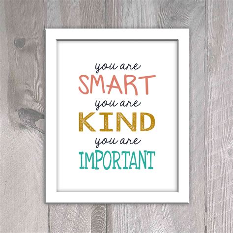 You Is Smart You Is Kind You Is Important Quote Rustic Wood Sign With