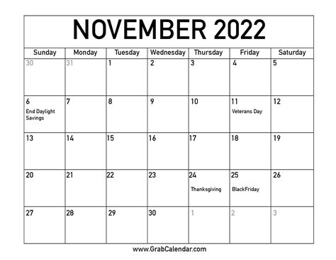 Profilo November 2022 Calendar